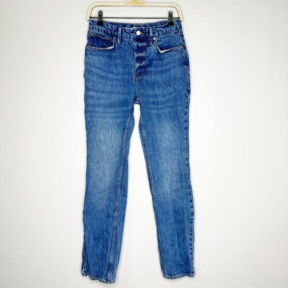GOOD AMERICAN Good 90s Medium Wash Relaxed Fit Jeans 27/4 - Picture 1 of 7